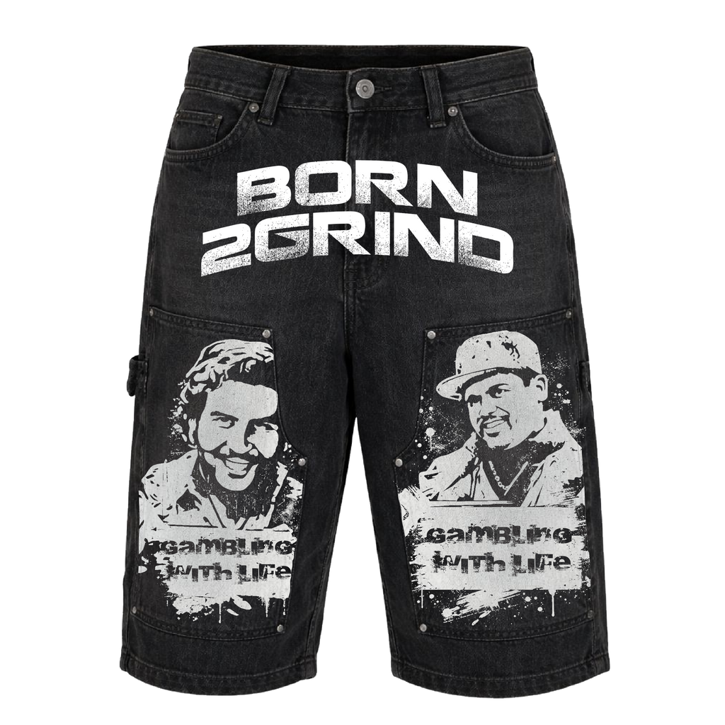 Born2Grind Denim Cartel Shorts