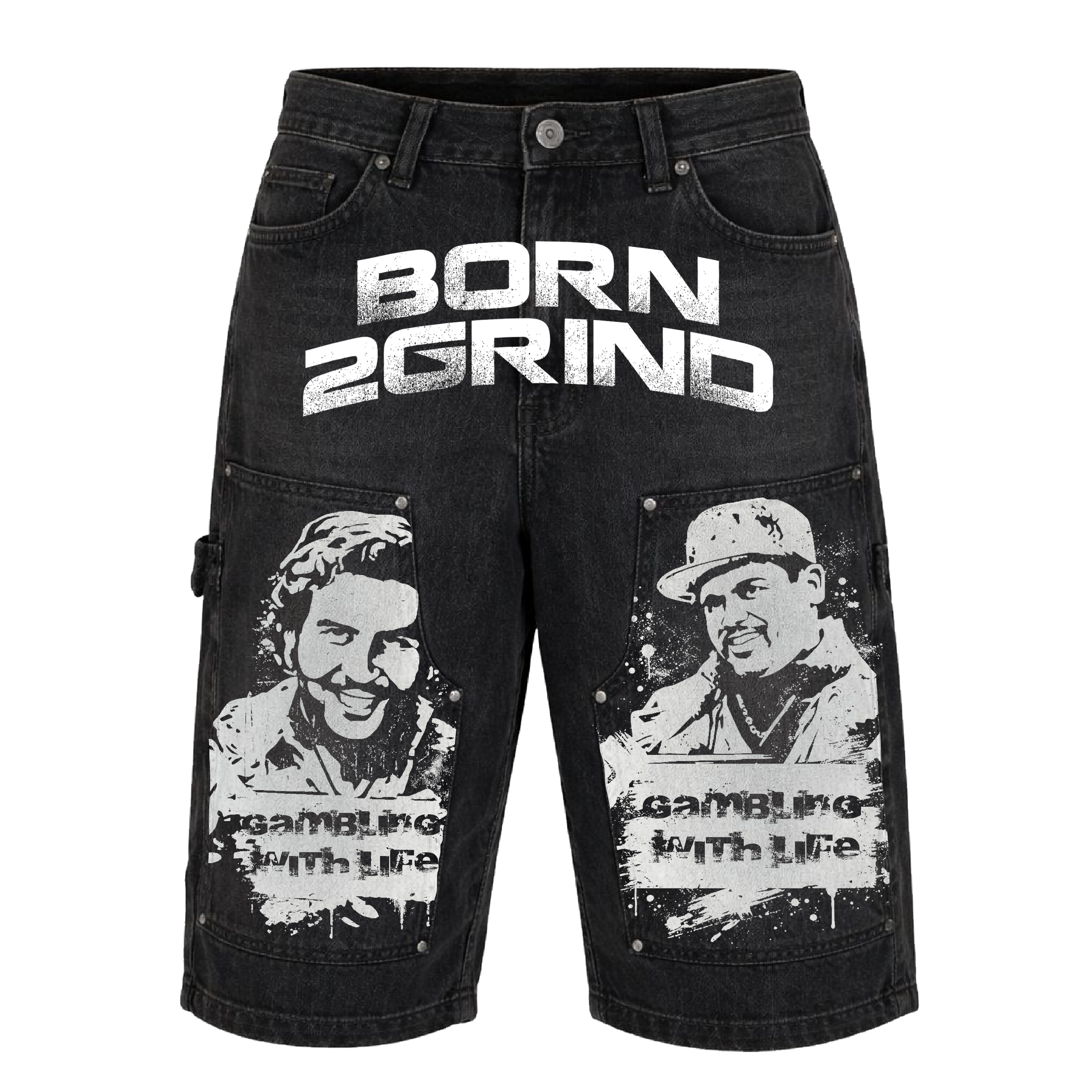 Born2Grind Denim Cartel Shorts