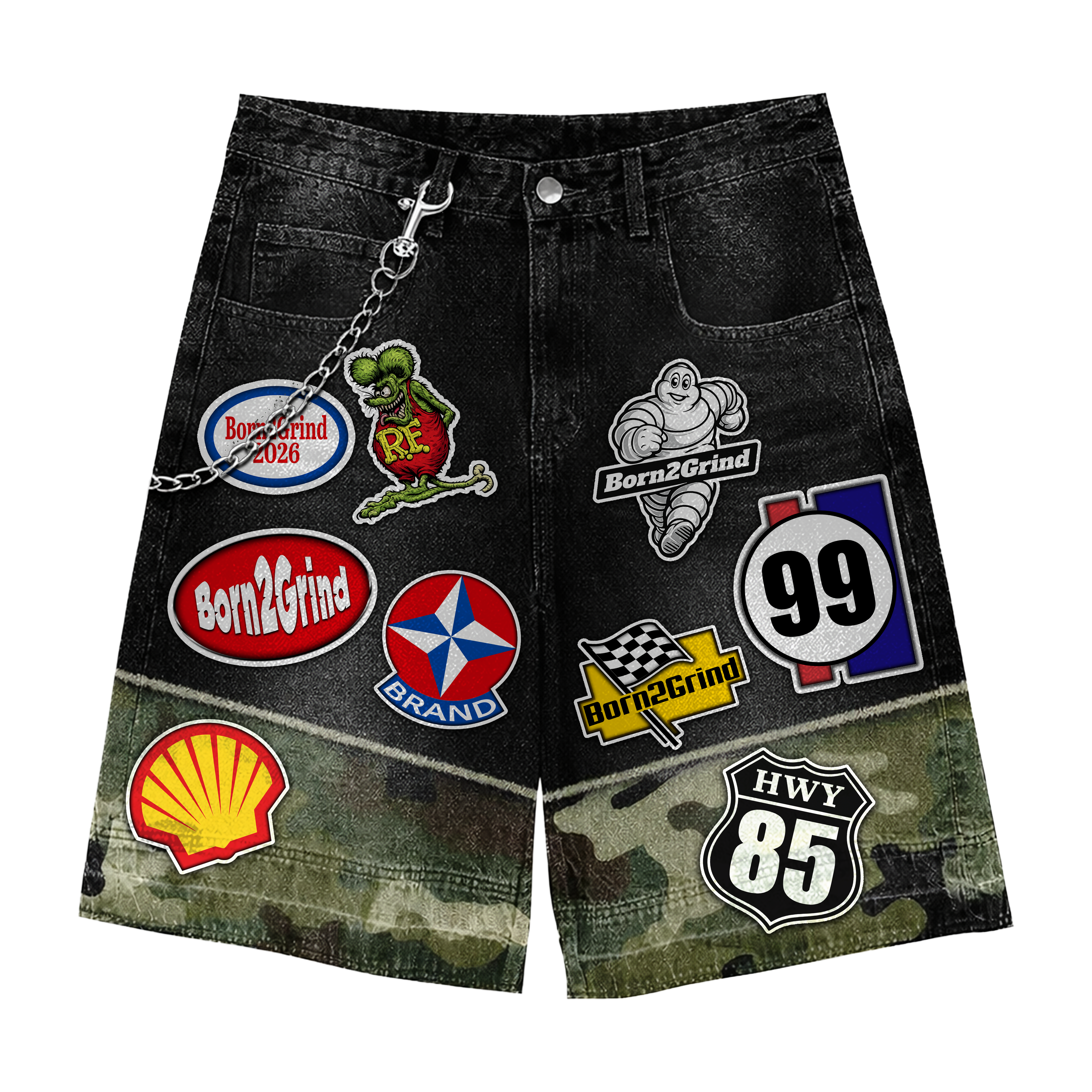 Born2Grind Denim Shorts